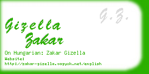 gizella zakar business card